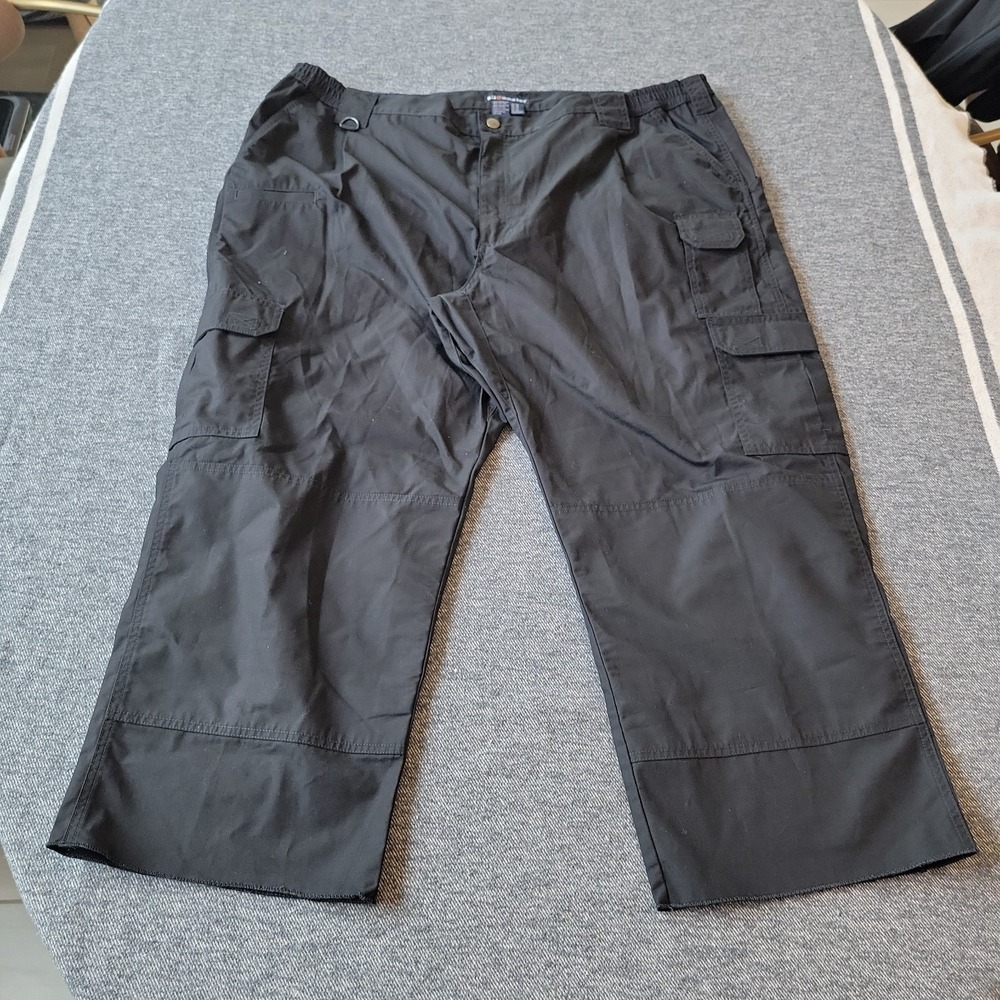5.11 Tactical Taclite Pro Pants Mens Size 48 Black Unhemmed Ripstop Cargo 74273L
